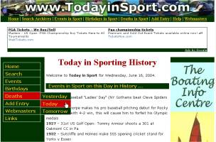 Today in Sport  - Designed, developed, maintained and hosted by Solution Second